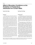 4716 – Effect of Boundary Conditions on the Prediction of Temperature Distribution for Curtain Walls