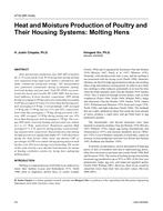 4719 (RP-1044) – Heat and Moisture Production of Poultry and Their Housing Systems: Molting Hens