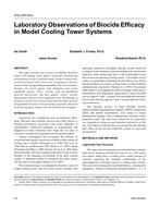 4723 (RP-954) – Laboratory Observations of Biocide Efficacy in Model Cooling Tower Systems