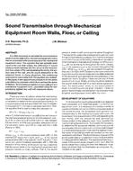3206 (RP-556) — Sound Transmission through Mechanical Equipment Room Walls, Floor, or Ceiling