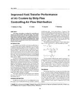 3219 — Improved Heat Transfer Performance of Air Coolers by Strip Fins Controlling Air Flow Distribution