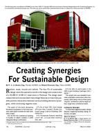 2005 ASHRAE Technology Awards: Creating Synergies For Sustainable Design