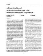 3238 — A Theoretical Model for Prediction of the Heat Load in Flooded Refrigerant Evaporators