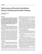 3250 — Performance of Room Air Conditioner Used for Cooling and Hot Water Heating