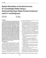 3251 — System Simulation of the Performance of a Centrifugal Chiller Using a Shell-and-Tube-Type Water-Cooled Condenser and R-11 as Refrigerant