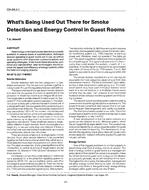 CH-89-02-1 — WhatÃ¢Â€Â™s Being Used Out There for Smoke Detection and Energy Control in Guest Rooms