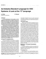 CH-89-04-3 — An Industry Standard Language for DDC Systems: A Look at the "C" Language