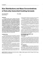 CH-89-09-1 — Size Distributions and Mass Concentrations of Naturally Generated Cooking Aerosols