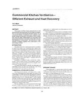CH-89-09-6 — Commercial Kitchen Ventilation—Efficient Exhaust and Heat Recovery