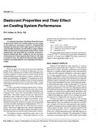 CH-89-11-1 — Desiccant Properties and Their Effect on Cooling System Performance
