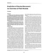 CH-89-12-4 — Prediction of Smoke Movement: An Overview of Field Models