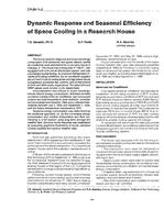 CH-89-14-2 — Dynamic Response and Seasonal Efficiency of Space Cooling in a Research House