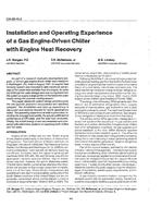 CH-89-15-2 — Installation and Operating Experience of a Gas Engine-Driven Chiller with Engine Heat Recovery