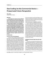 CH-89-15-4 — Gas Cooling for the Commercial Sector—Present and Future Perspective