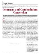 Legal Issues: Contracts and Condominium Conversion