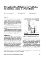 The Applicability of Displacement Ventilation for Individual Control of a Microclimate