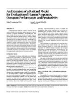 An Extension of a Rational Model for Evaluation of Human Responses, Occupant Performance, and Productivity