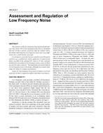 OR-05-06-1 – Assessment and Regulation of Low Frequency Noise
