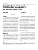 OR-05-08-6 – Feasibility Study of Using Various Instruments for Measurement of Air Motion in a Test Room