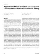 OR-05-13-2 – Application of Fault Detection and Diagnosis Techniques to Automated Functional Testing