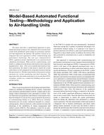 OR-05-13-4 – Model-Based Automated Functional TestingÃ¢Â€Â”Methodology and Application to Air-Handling Units