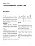 OR-05-14-3 (RP-1010) – Observations on the Acoustic Data