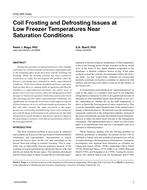 4742 (RP-1094) – Coil Frosting and Defrosting Issues at Low Freezer Temperatures Near Saturation Conditions