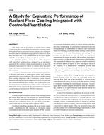 4748 – A Study for Evaluating Performance of Radiant Floor Cooling Integrated with Controlled Ventilation