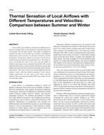 4753 – Thermal Sensation of Local Airflows with Different Temteratures and Velocities: Comparison between Summer and Winter