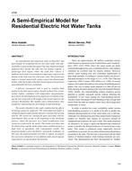 4756 – A Semi-Empirical Model for Residential Electric Hot Water Tanks