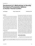 4764 – Development of a Methodology to Quantify the Impact of Fenestration Systems on Human Thermal Comfort