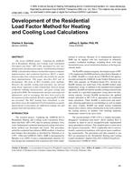 4768 – Development of the Residential Load Factor Method for Heating and Cooling Load Calculations