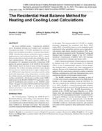 4769 (RP-1199) – The Residential Heat Balance Method for Heating and Cooling Load Calculations