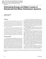 DE-05-01-2 – Estimating Energy and Water Losses in Residential Hot Water Distribution Systems