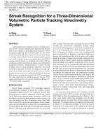 DE-05-03-2 – Streak Recognition for a Three-Dimensional Volumetric Particle Tracking Velocimetry System