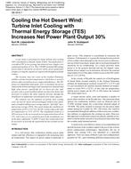 DE-05-06-1 – Cooling the Hot Desert Wind: Turbine Inlet Cooling with Thermal Energy Storage (TES) Increases Net Power Plant Output 30%