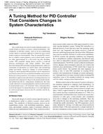 4786 – A Tuning Method for PID Controller That Considers Changes in System Characteristics