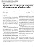 4788 – Operating Behavior of Single Split Coil Systems Under Modulating and Two-Position Control