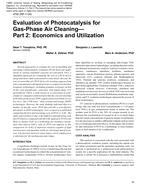 4792 (RP-1134) – Evaluation of Photocatalysis for Gas-Phase Air CleaningÃ¢Â€Â”Part 2: Economics and Utilization