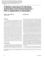 4793 – A Mobile Laboratory for Building Automation and Control SystemsÃ¢Â€Â”Part 2: Application in Education