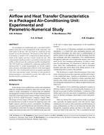 4797 – Airflow and Heat Transfer Characteristics in a Packaged Air-Conditioning Unit: Experimental and Parametric-Numerical Study