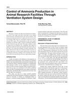 4802 – Control of Ammonia Production in Animal Research Facilities Through Ventilation System Design