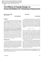 4817 – The Effects of FaÃƒÂ§ade Design on Cross-Ventilation for Taiwanese Classrooms