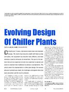 Evolving Design of Chiller Plants