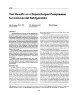 3283 — Test Results a Supercharged Compressor for Commercial Refrigeration