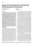 3291 — Impact of Thermal Storage on Closed-Loop Heat Pump System Performance