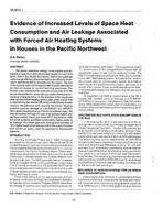 VA-89-05-1 — Evidence of Increased Levels of Space Heat Consumption and Air Leakage Associated with Forced Air Heating Systems in Houses in the Pacific Northwest