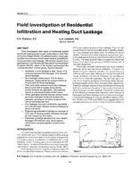 VA-89-05-3 — Field Investigation of Residential Infiltration and Heating Duct Leakage