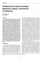 VA-89-05-5 — Residential Duct System Leakage: Magnitude, Impacts, and Potential for Reduction