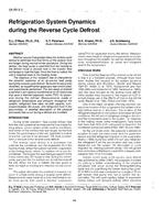 VA-89-09-1 — Refrigeration System Dynamics during the Reverse Cycle Defrost
